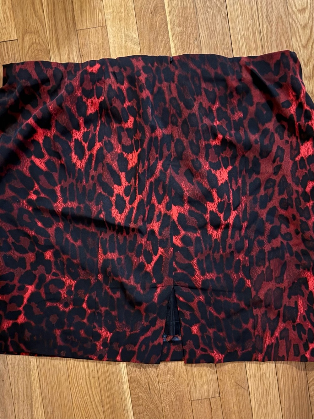 Lane Bryant Red and Black Animal Print Skirt